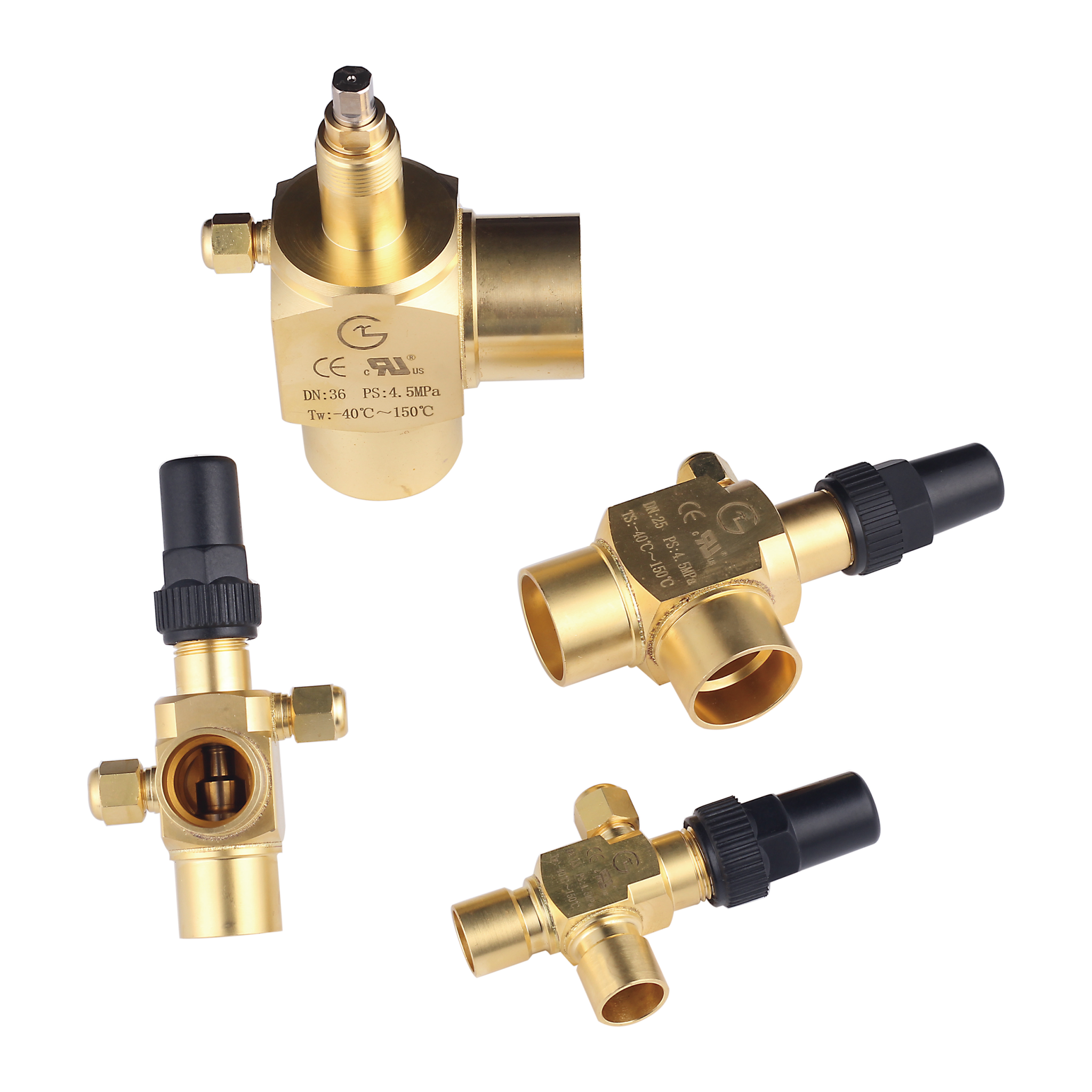 Brass soldering angle valve